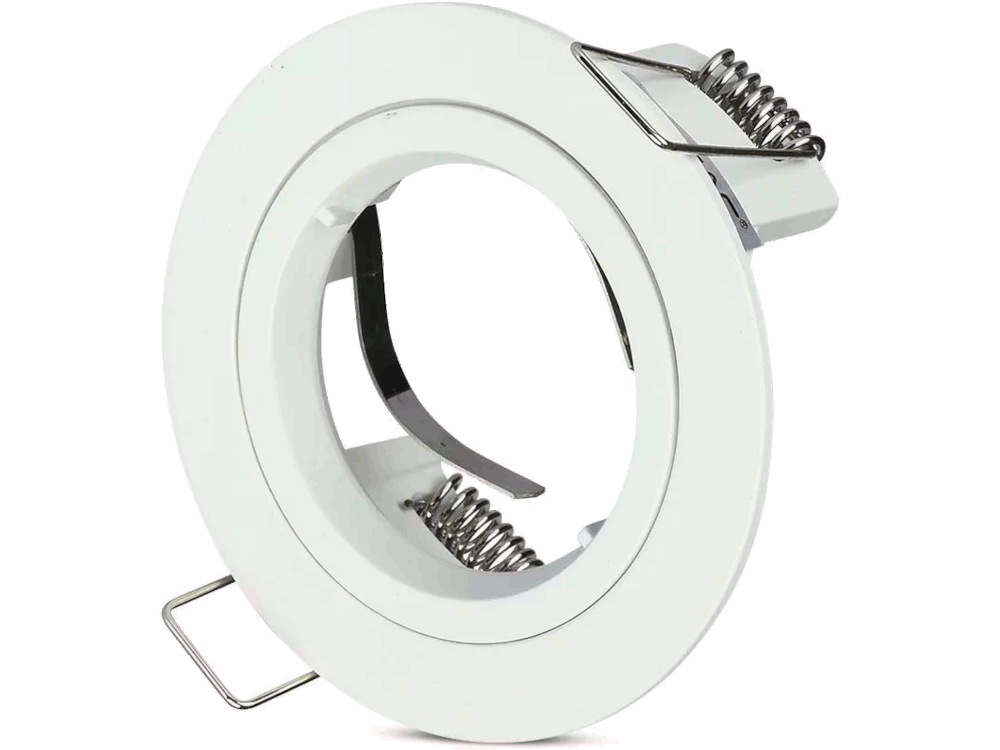 Portafaretto LED da Incasso Rotondo GU10 e GU5.3 (MR16) Colore Bianco