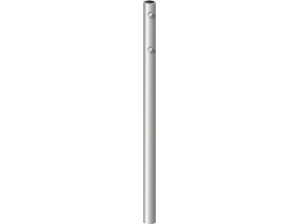 Palo singolo 2 mt. 55x1,4 mm con bulloni