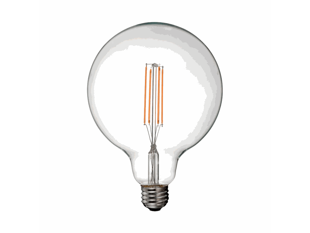 LED Bulb - 12.5W Filament E27 G125 Clear Cover 3000K LUMEN: 1200