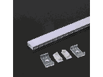Profilo in Alluminio per Strip LED (Max l: 21,5mm) Colore Bianco 2000 x 23,5 x 9,8mm