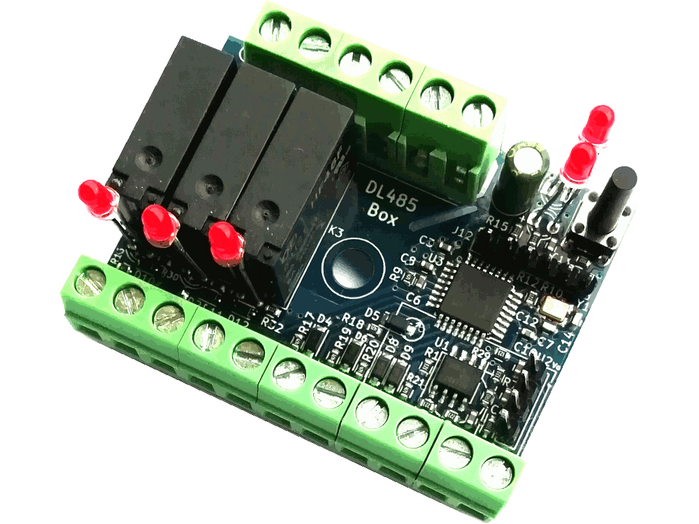 DL485B1 - DArduino board with ATMEGA328PB, RS485, I2C, 4xIO and 3 relays. Ideal for custom projects