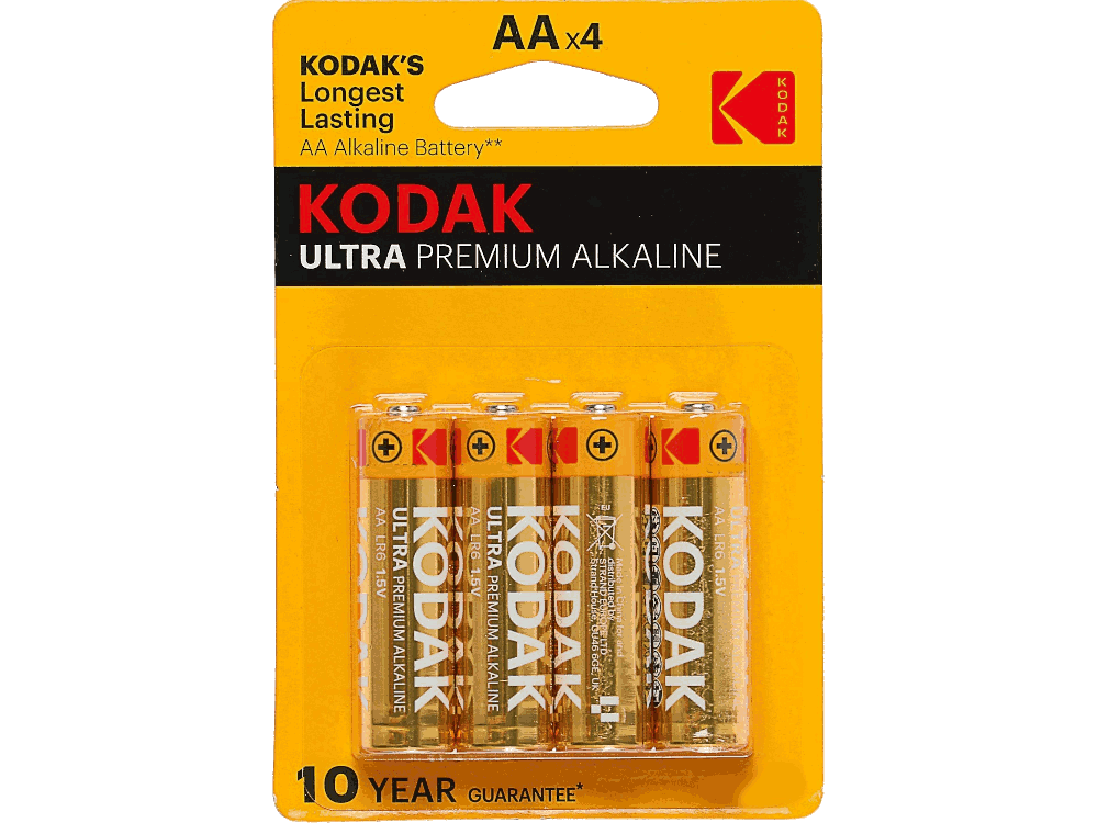 Kodak ULTRA PREMIUM alkaline AA battery (4 pack)
