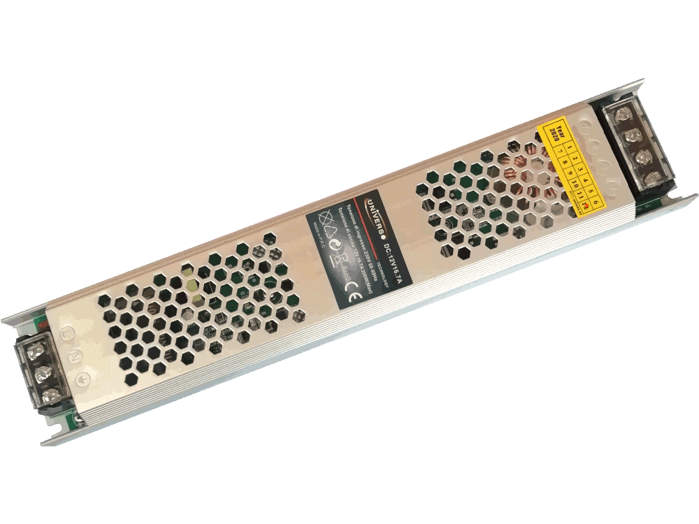 Alimentatore LED a basso profilo 12V 200W IP20