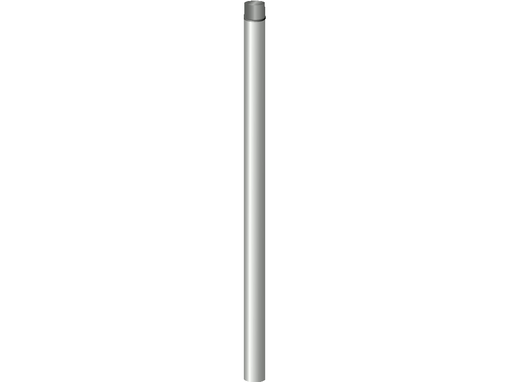 Palo singolo 2 mt. 30x1,4 mm con dadi