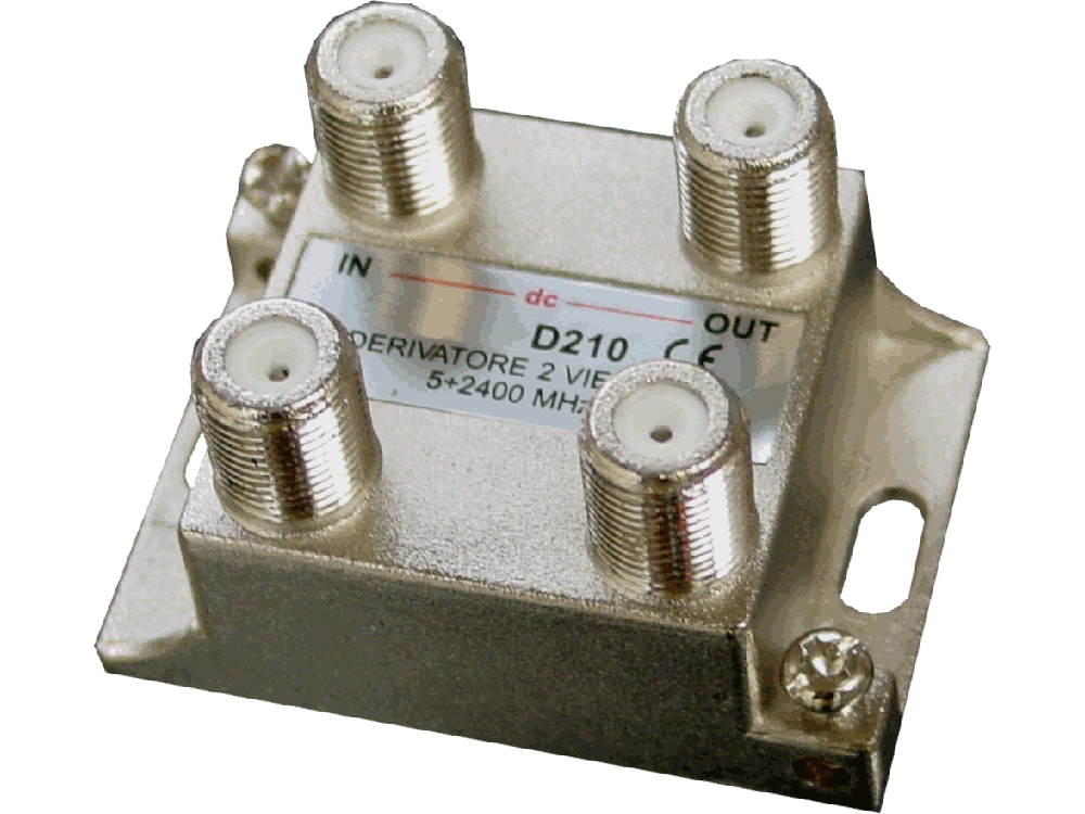 Derivatore 2 uscite -18dB 5:2400 MHz con conn. F